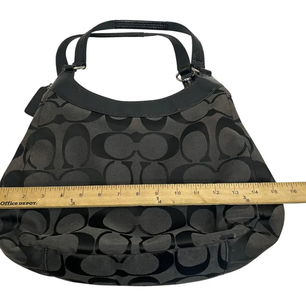 Coach Soho Signature Black Large Hobo Shoulder Bag E1271-F19251 - Image 10