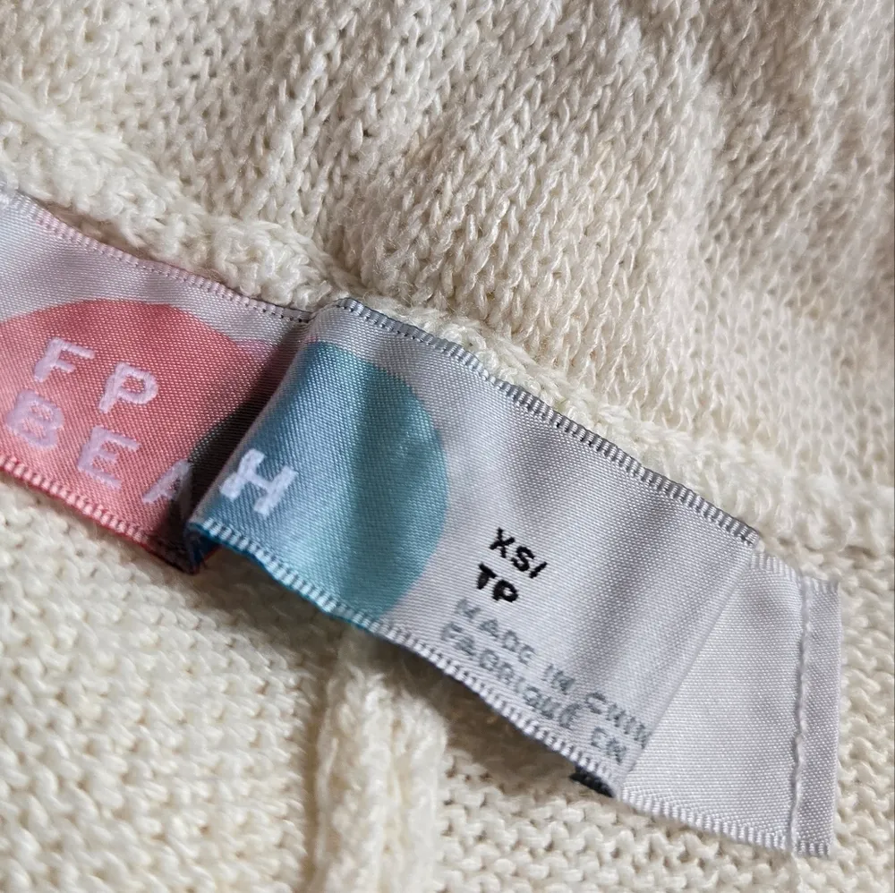 Free People Beach lvory Wrap Style Pants Bohemian Wide Leg XS - Image 9