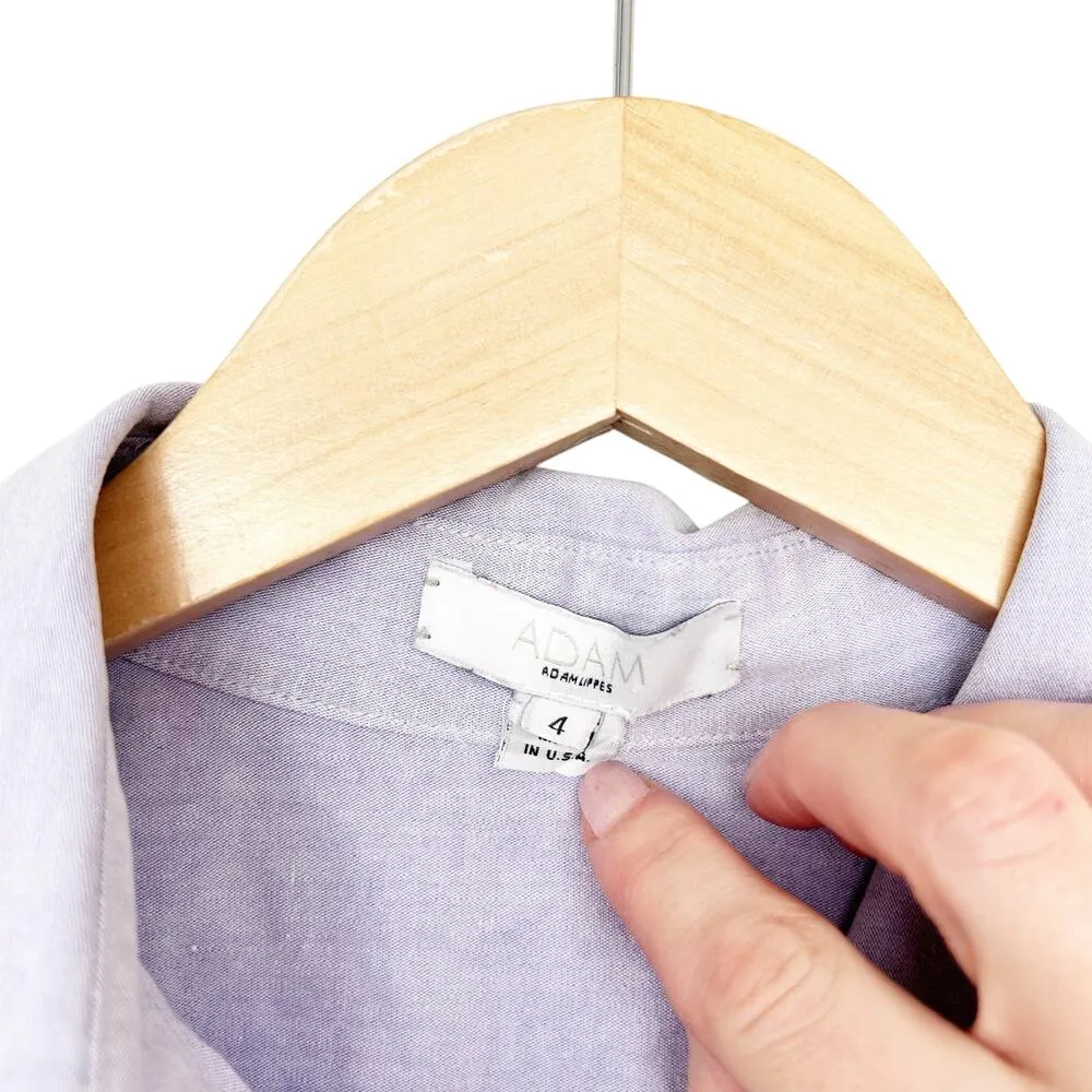 Adam Lippes Short Sleeve Button Down Shirt Sz 4 - Image 2