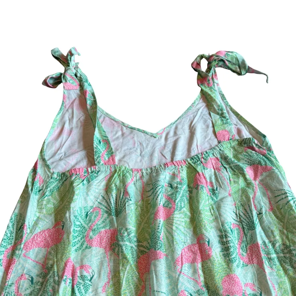 Kenny Flowers The Sunshine State Vacation Maxi Dress Flamingo Beach Size Large Green - Image 7