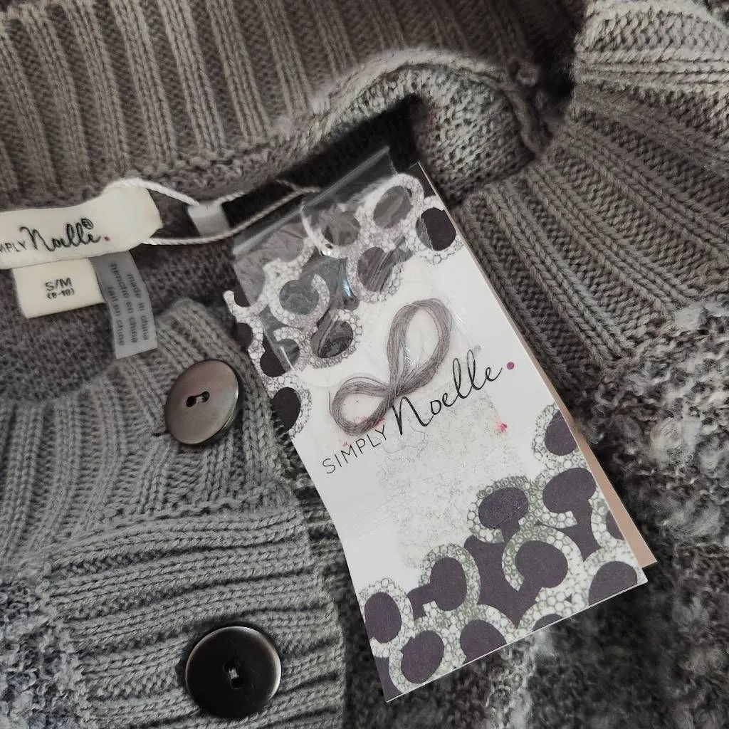 Simply Noelle Gray Poncho Sweater NWT Size Small/Medium Gray Sweater - Image 8