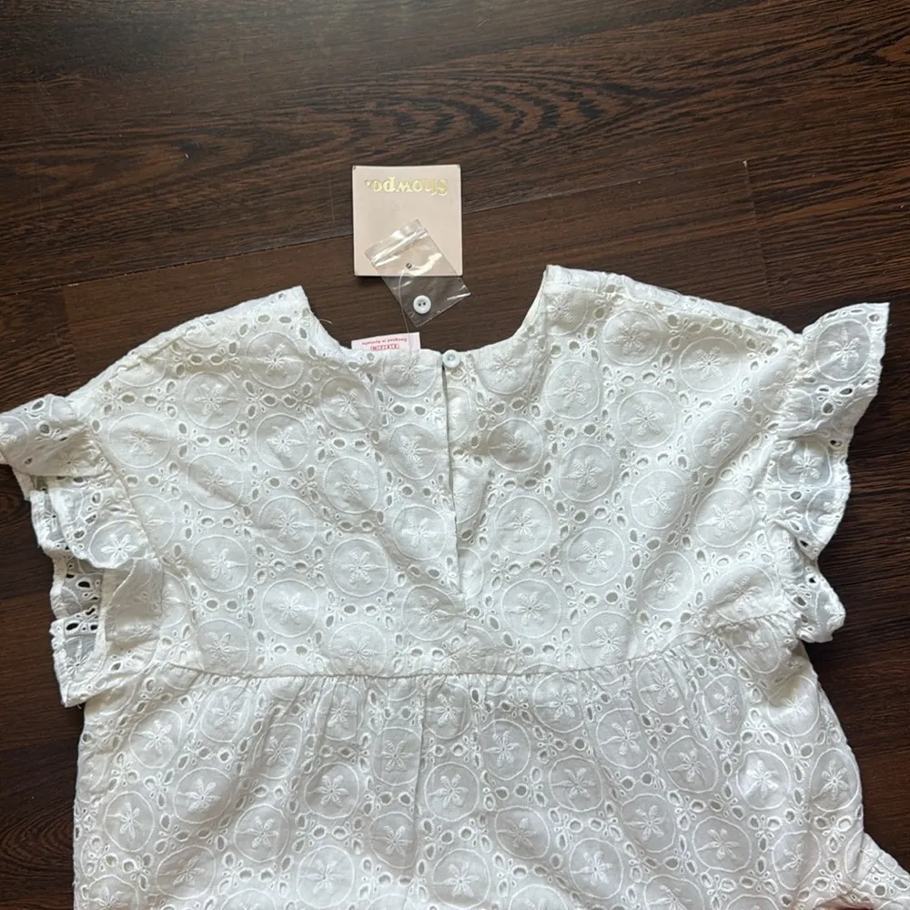 Showpo. If I Want To Dress In White Eyelet Lace Mini Dress White 4 - Image 5