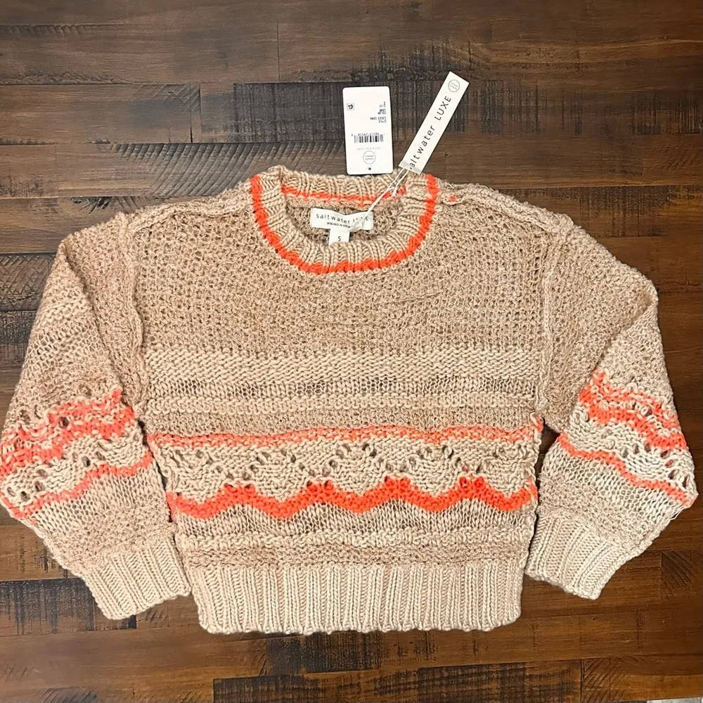NWT! Saltwater Luxe Klein Long Sleeve Sweater - Size S (MSRP $128) - Image 2