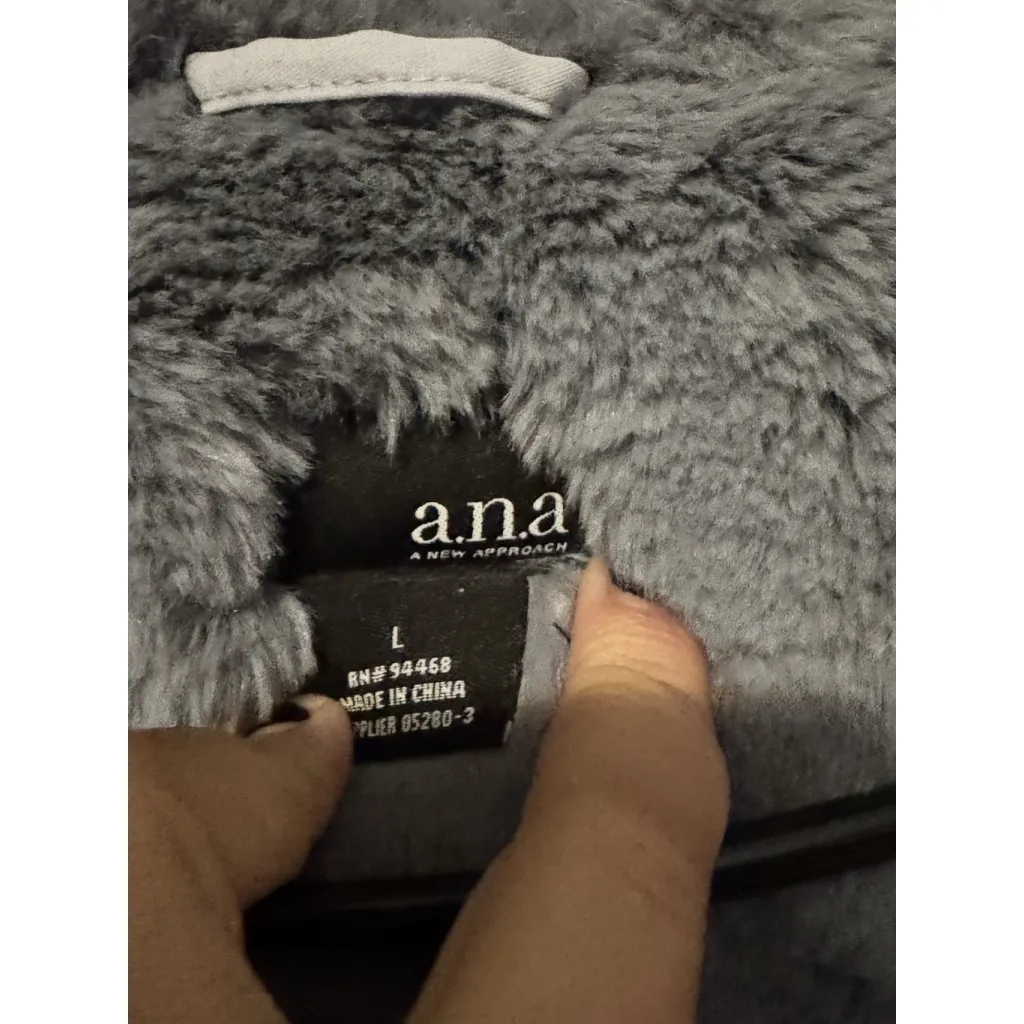 A.N.A. Down Puffer Coat Parka Detachable Faux Fur Hood Winter Ski Jacket NWOT - Image 2