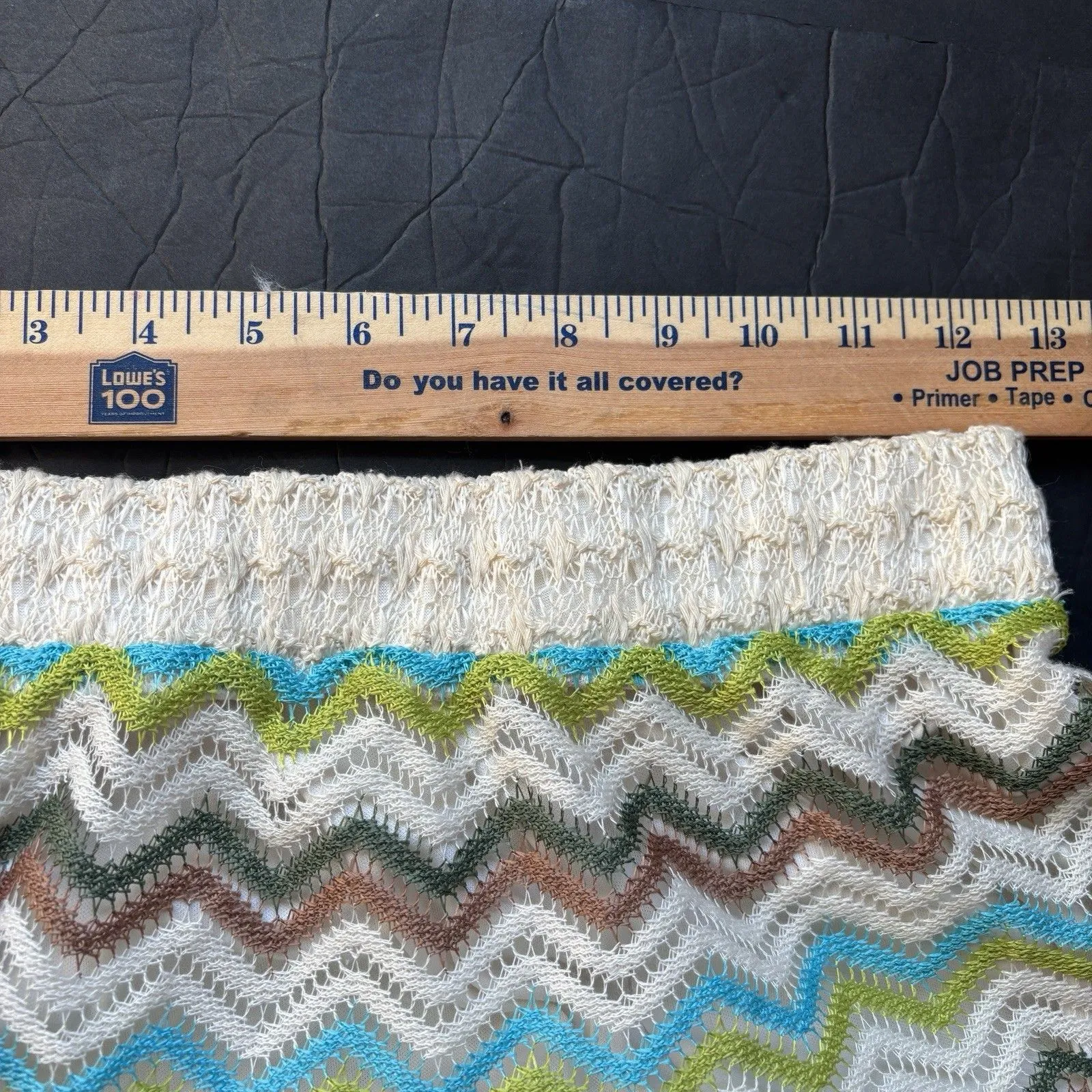 Vintage Lapis Crochet Chevron Knit Skirt Mini A - Image 10