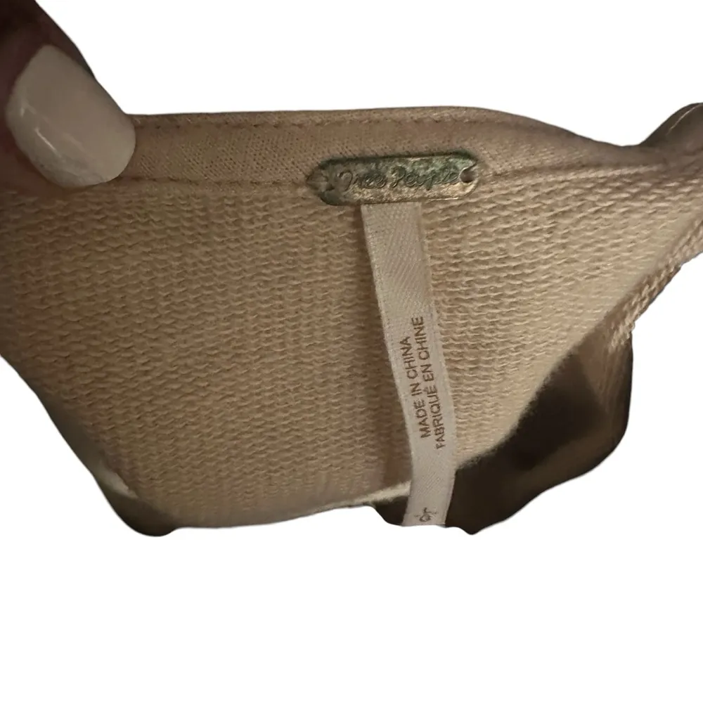 Free People James Pullover Sweatshirt Beige Size L NWT Western Festival Cowgirl - Image 5