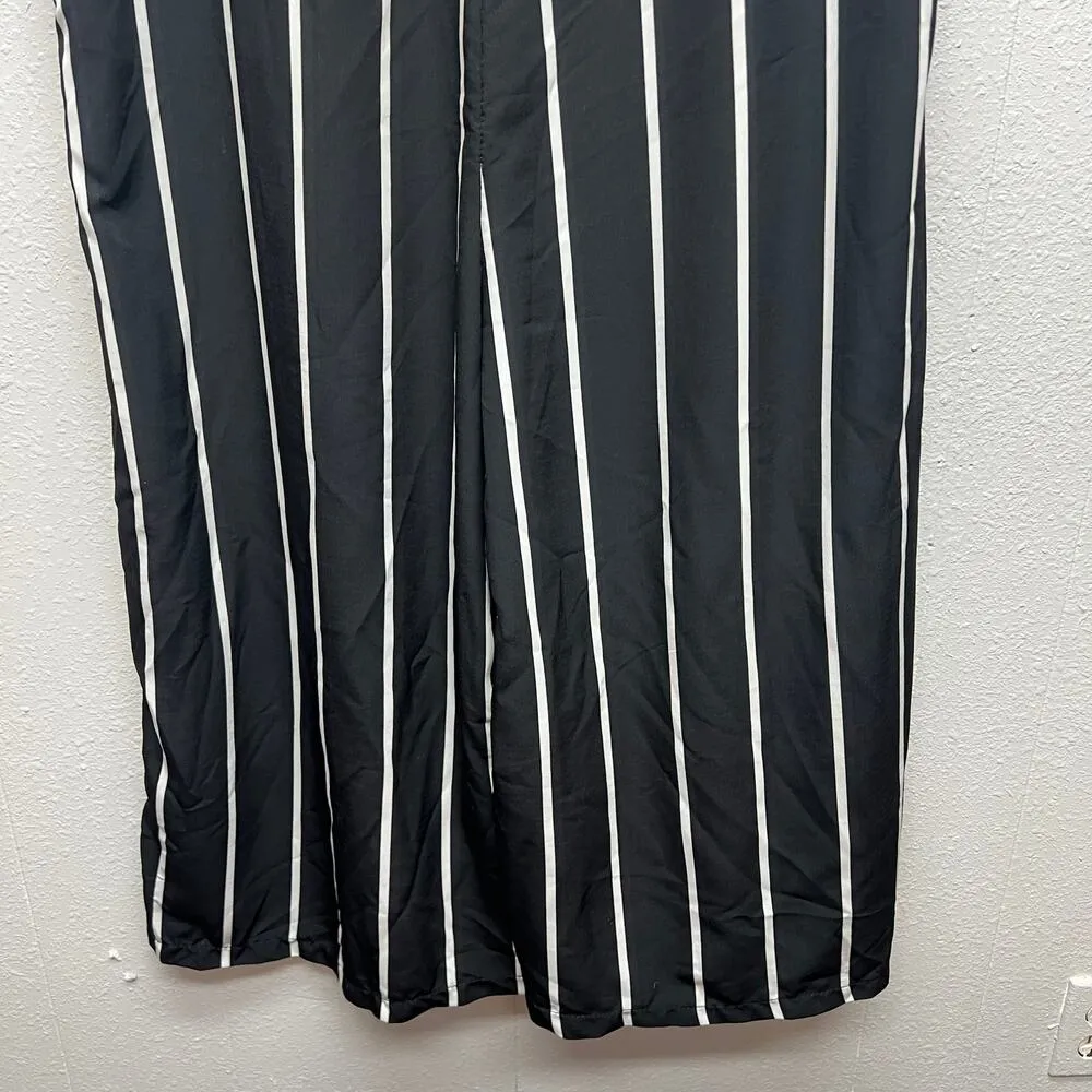 Bohoo Womens Wide Crop Leg Beach Vacation Cruise Lightweight Jumpsuit Size 16 - Image 5