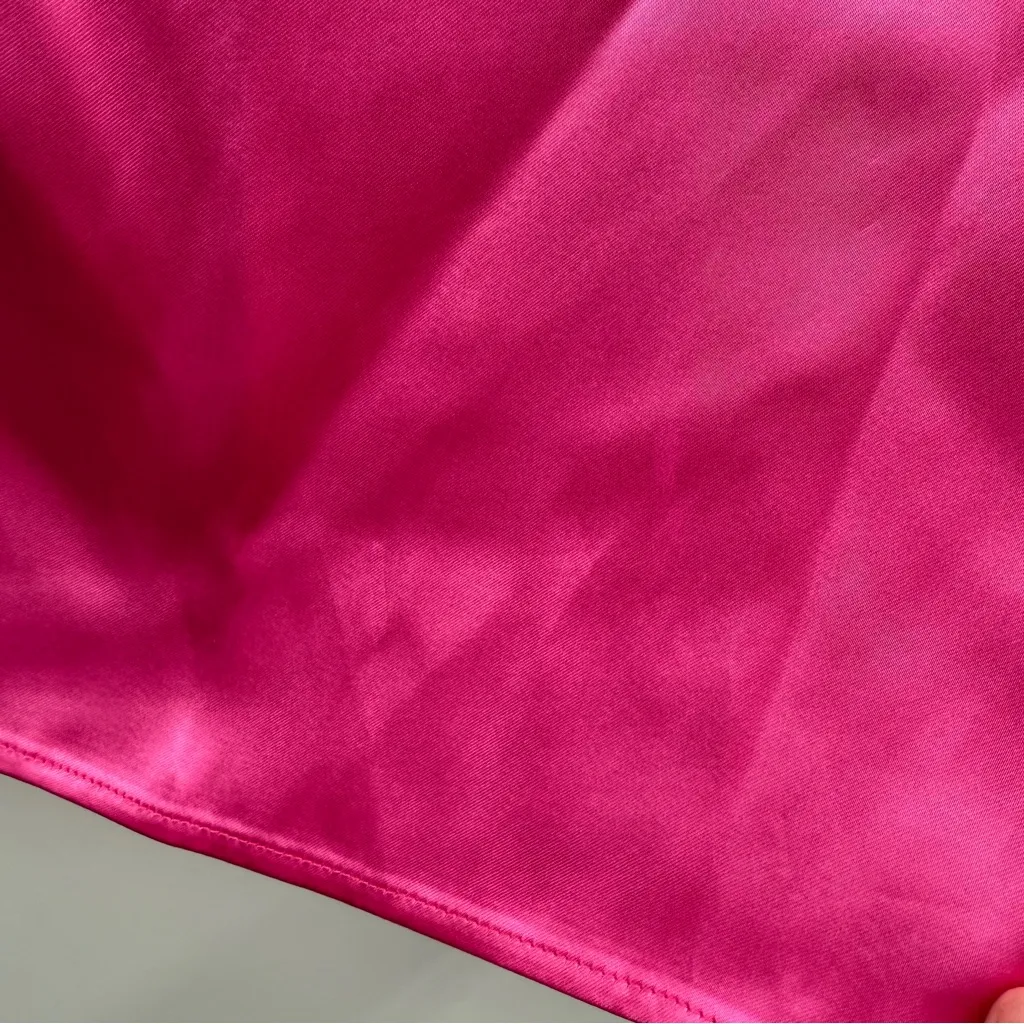 Gauge81 Pisa Fuchsia Pink Satin Ruched Long Sleeve Mini Dress Sz XS NEW‎ - Image 14