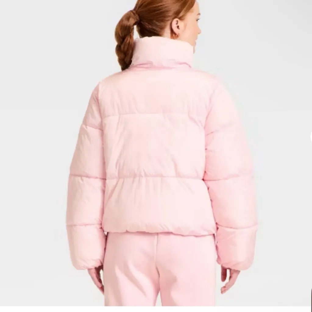 NWT All in Motion Light Pink Puffer Jacket size S. Oversized - Image 2