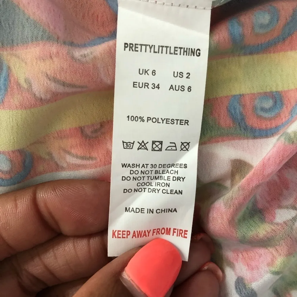 PRETTYLITTLETHING | Floral Oversized Blouse Sz S - Image 8