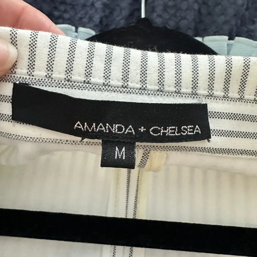 Amanda + Chelsea Striped Stretch Knit Blazer Size Medium - Image 9