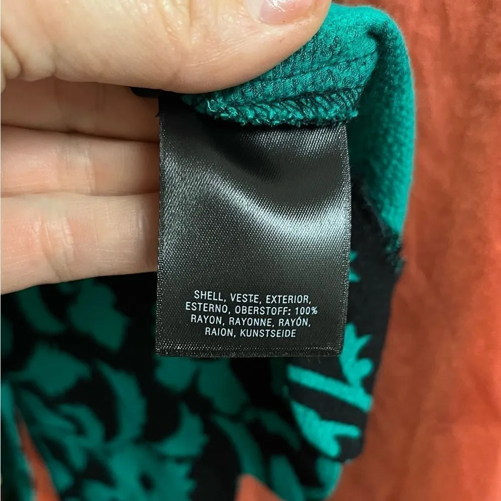 Anthropologie Maeve Floral Green and Black Women's Top - 4 - Image 11