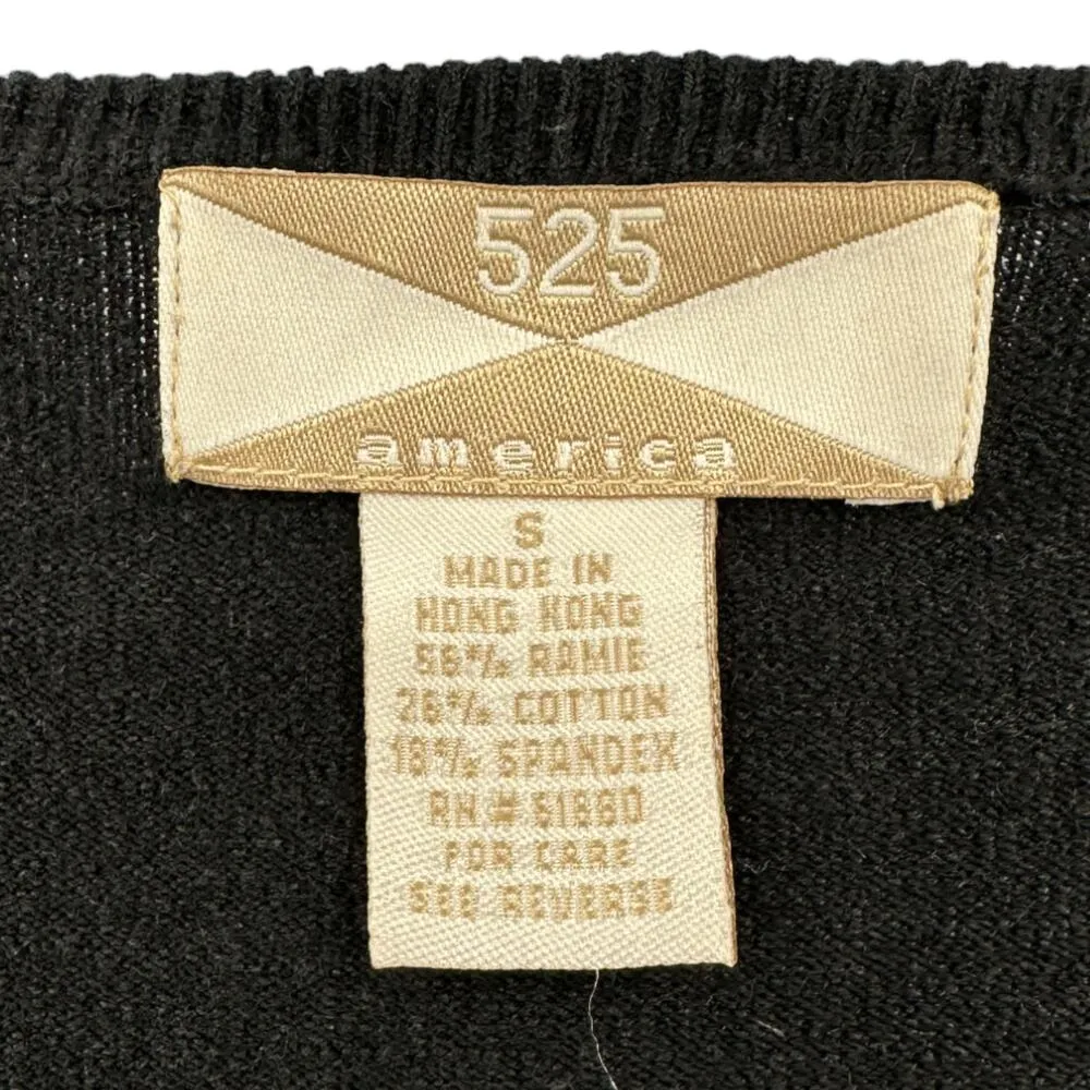 525 America | Small | Flower Embroidered Short Sleeve Button Up Cardigan Sweater - Image 2