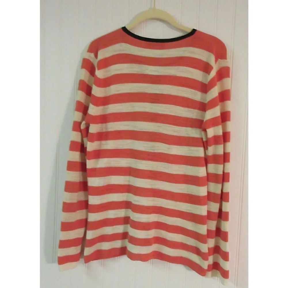 Doncaster cardigan sweater striped size medium - Image 2