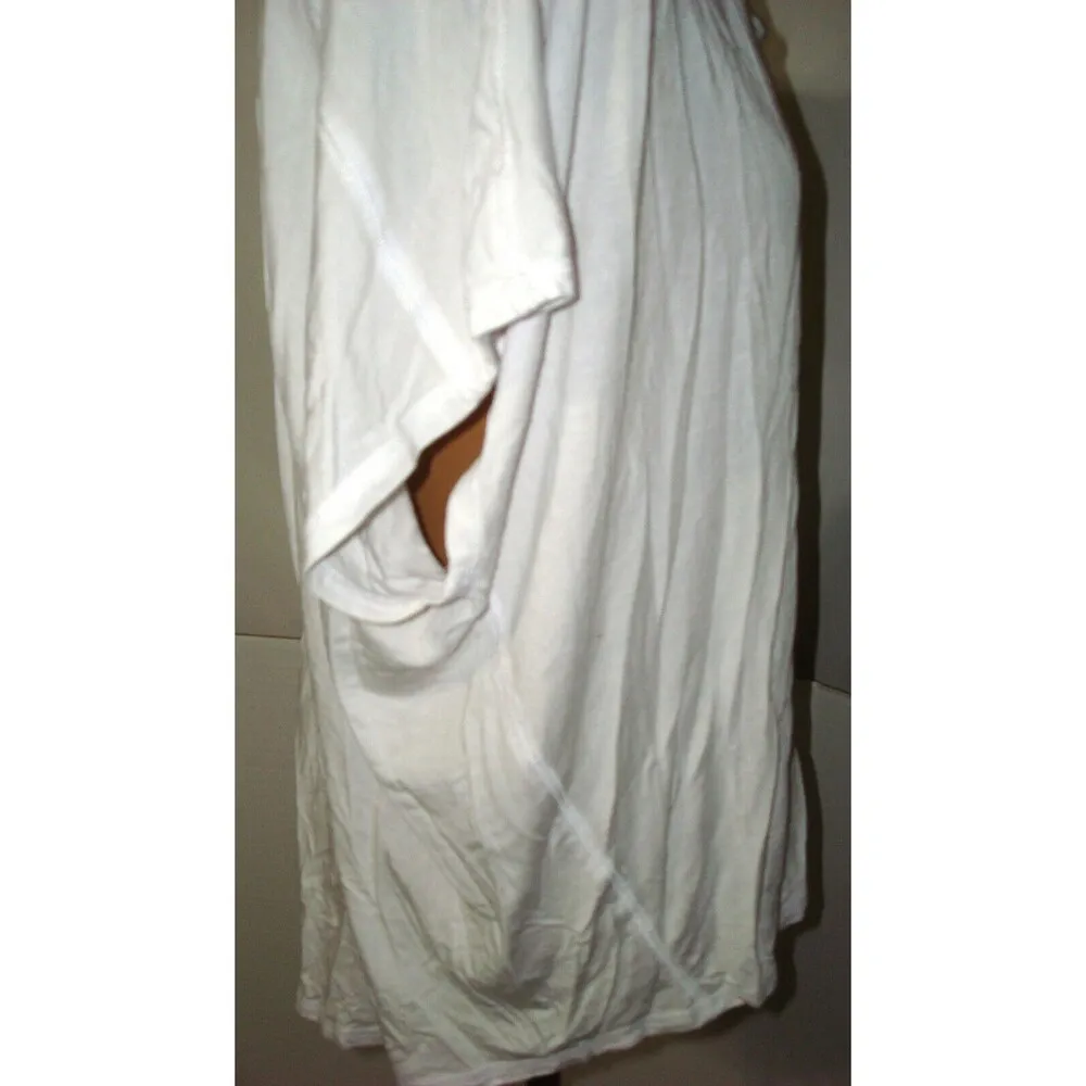 New Womens PrAna NWT L Linden Top White Modal Tee V Back SS Soft Jersey Shirt - Image 5