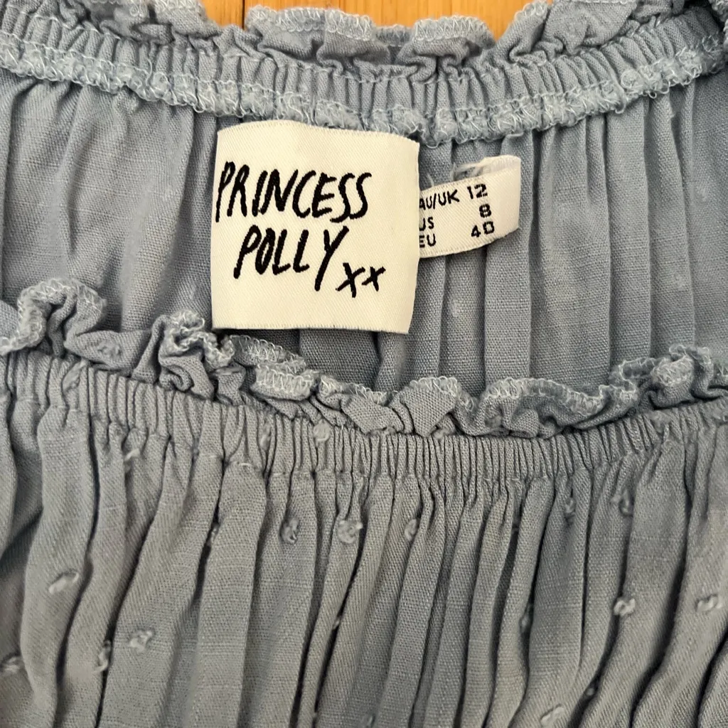 Princess Polly  Sky Blue love galore Mini romper - Image 6