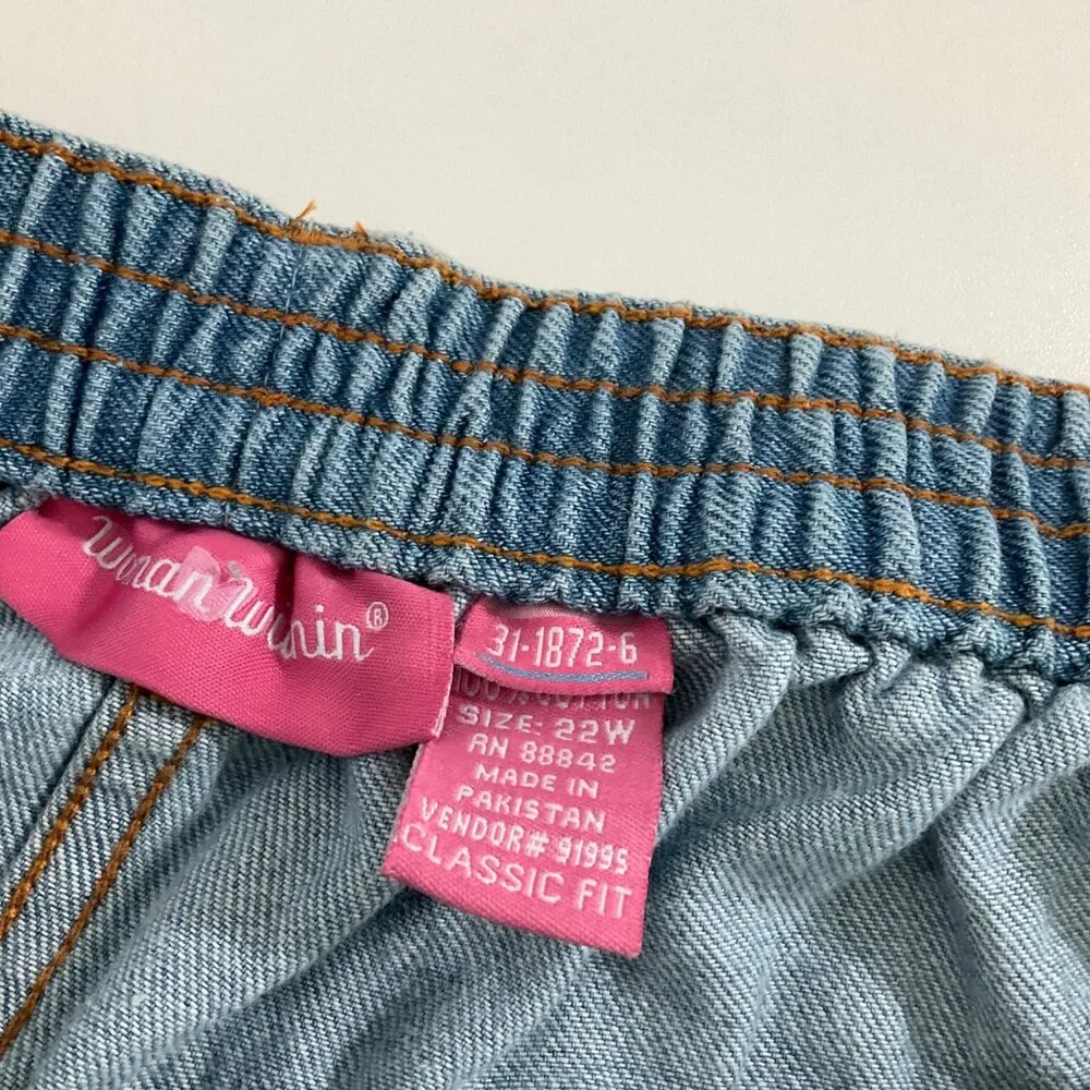 Woman Within plus size 22W Classic Fit Light Wash Denim Jeans casual Classic - Image 5