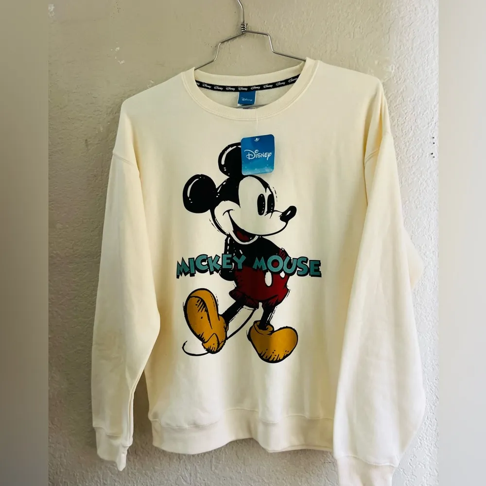 Mickey Mouse Colored Pencil Sketch Fleece Sweater White size med - Image 3