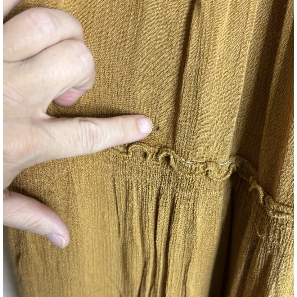 Studio West Apparel Womens XL Smocked‎ Tiered Maxi Dress Lagenlook Hippie Boho - Image 4