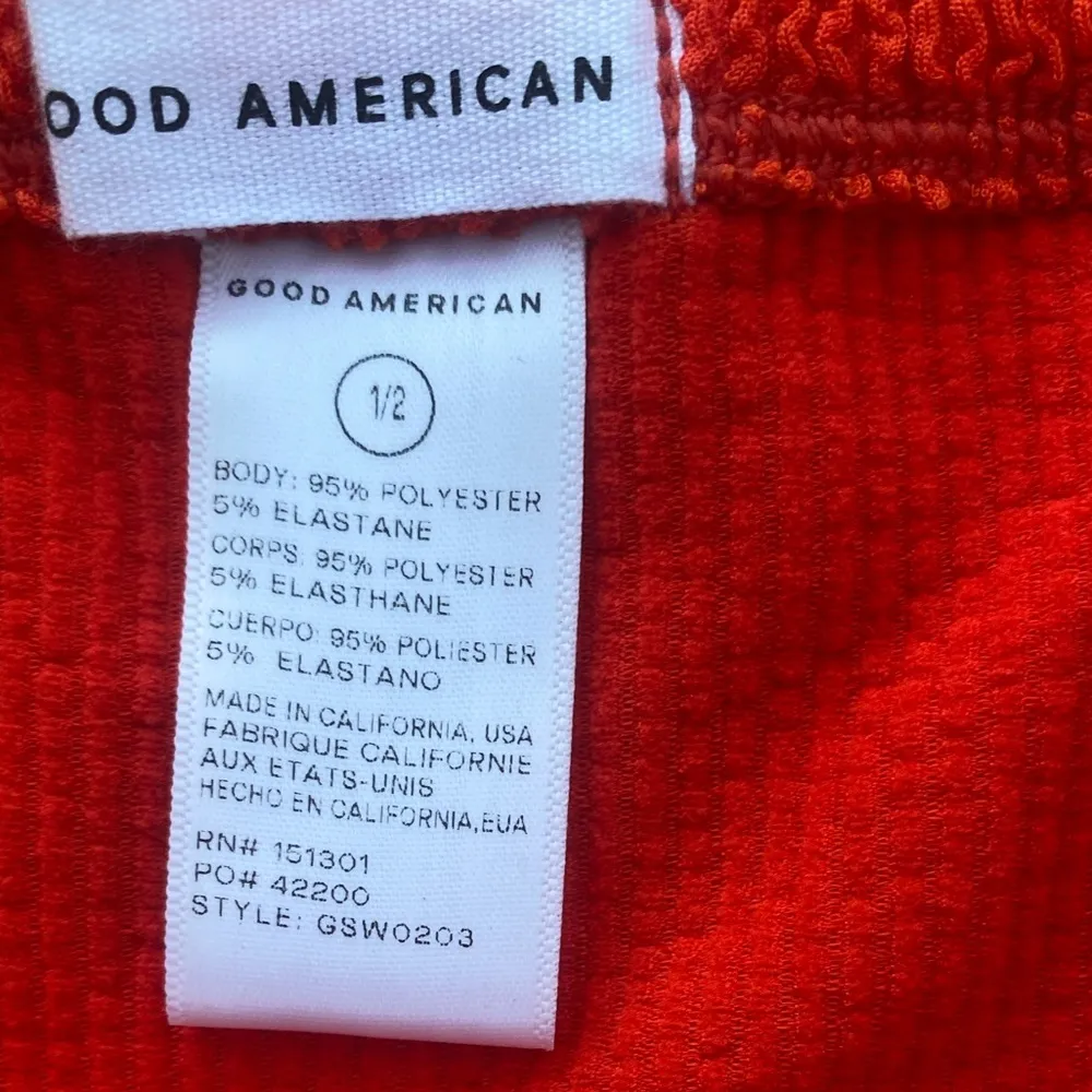 Good American Always Fits Mini Skirt in a bright poppy red color Sz 1/2 - Image 5