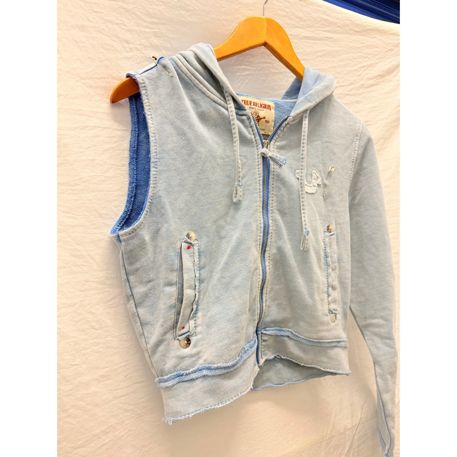 True Religion Streetwear‎ Paperclips One Single-Sleeve Sweater Rock Grunge Music - Image 2