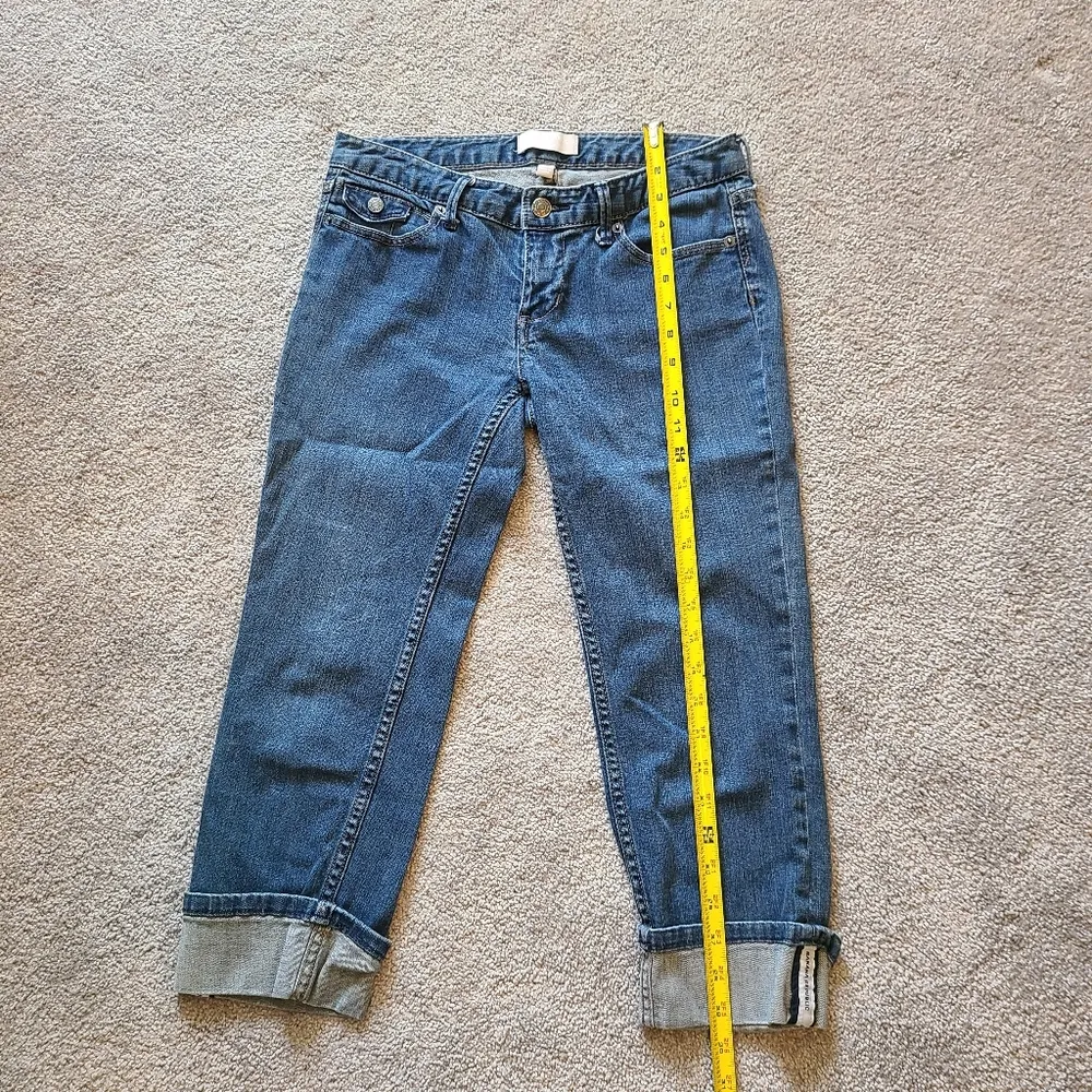 Banana Republic Women's Size 27 Jean Capri Cuffed Hem Stretch - Image 6