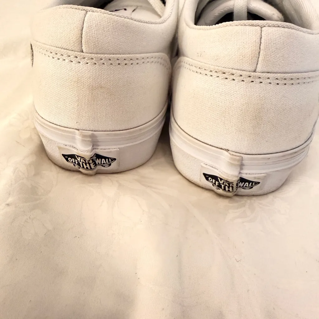 Vans White Custom Taylor Swift Women's Sneakers sz 7 - Image 4