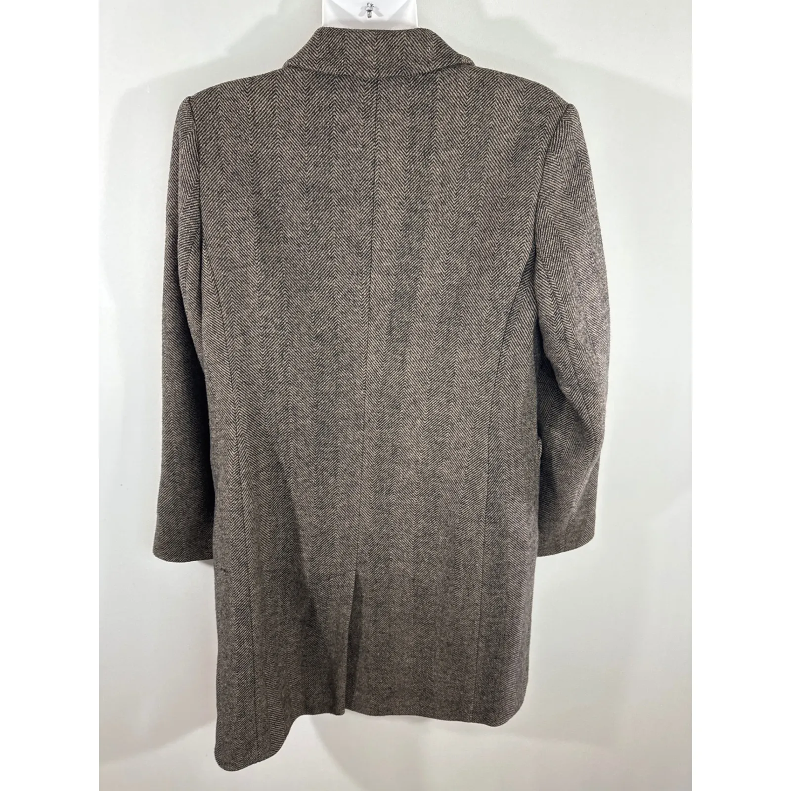 Lauren Ralph Lauren Herringbone Wool Blend Coat Women's Size 6 Preppy Cozy - Image 6