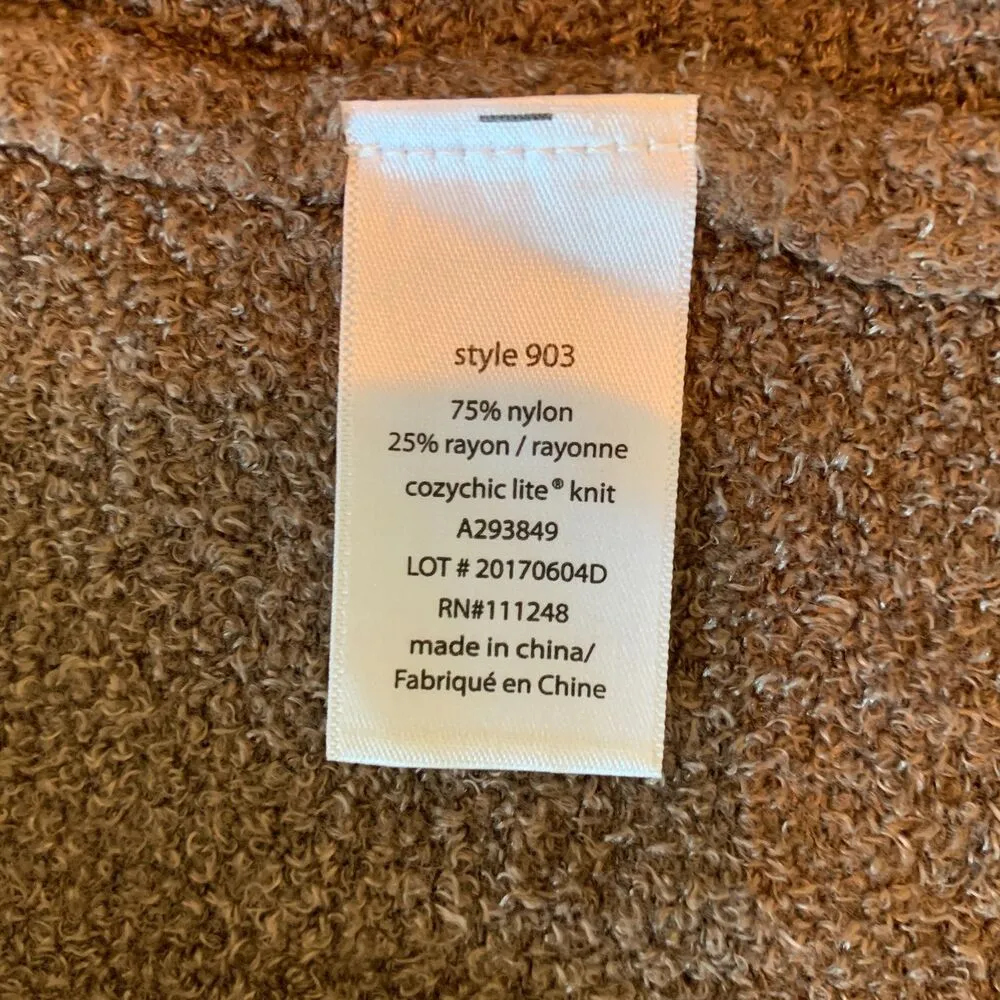 Barefoot Dreams | Cozy Chic Lite Island Wrap Open Cardigan in Brown Size 1X - Image 10