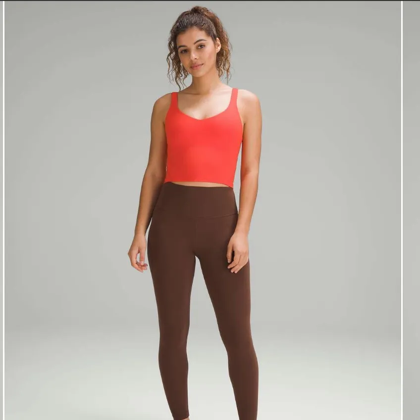 Lululemon Align High-Rise Pant Double Lined  25" & Tank size 6 Solar Orange NWOT - Image 13