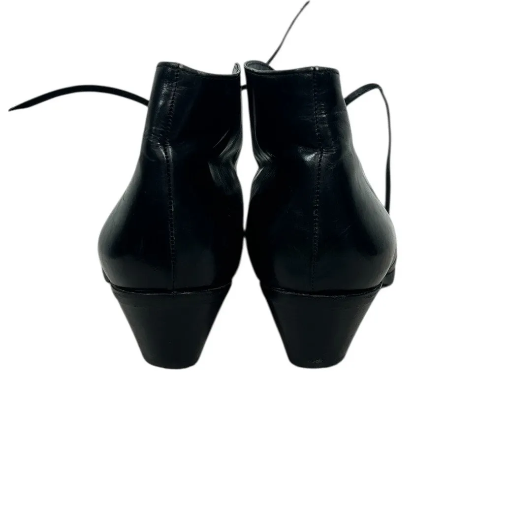 Ilga Vintage Italian Fur Lined Witchy Leather Boots EU 41.5 US 9.5 Black - Image 7