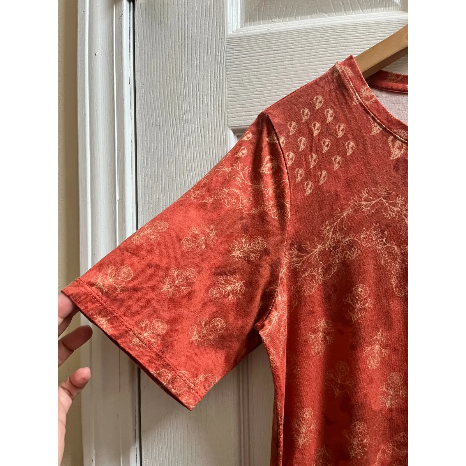 Logo Lori Goldstein Paisley Print Shirt Dress Size Large Casual - Image 6