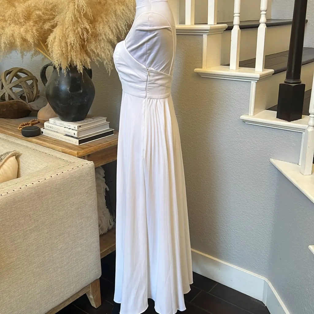 Lovers and Friends Catalina Pleaded White MIDI Dress Size Small - Image 5