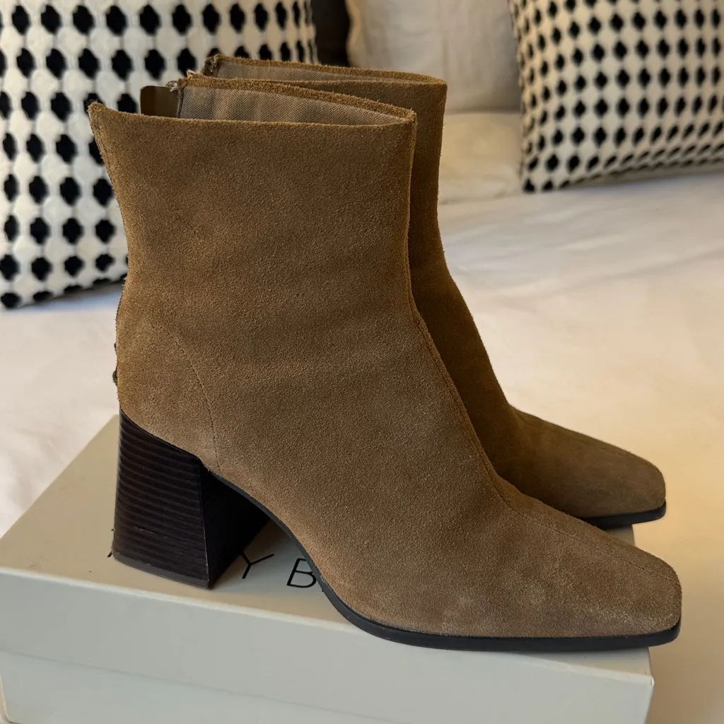 Mango Suede Brown Booties - Image 5