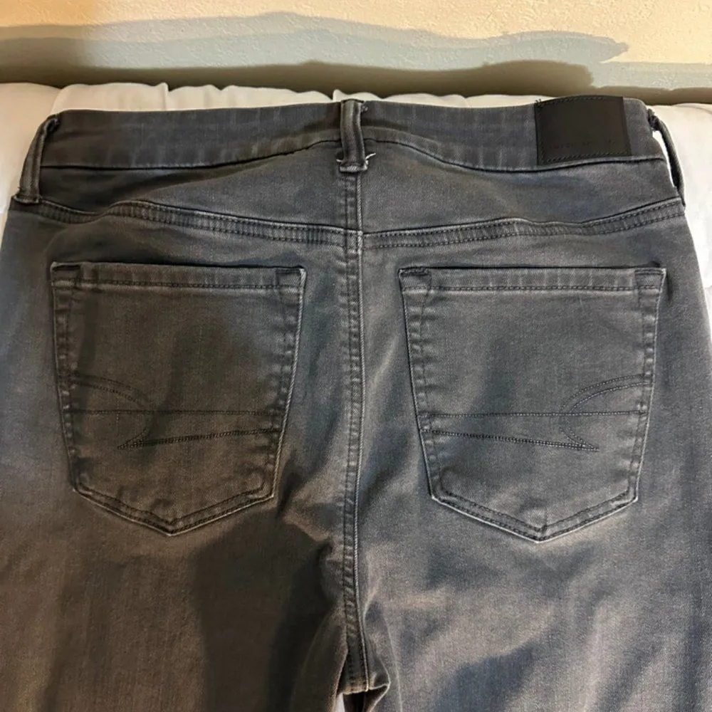 American Eagle Size 10 Short Hi-Rise Inseam: 26 inches Dark grey Denim Skinny - Image 3