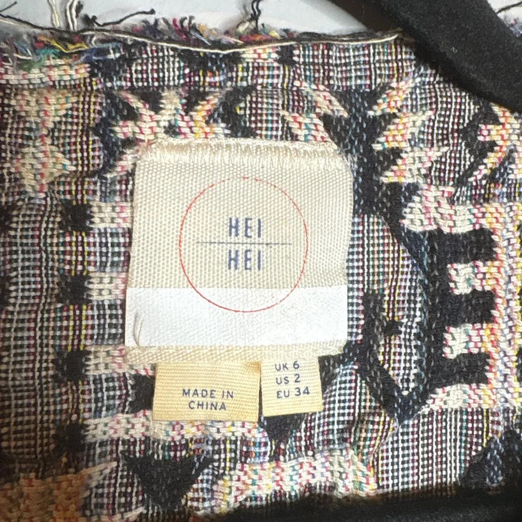 Anthropologie - Hei Hei Faifo Textured Jacket in Blue & Cream - Image 4