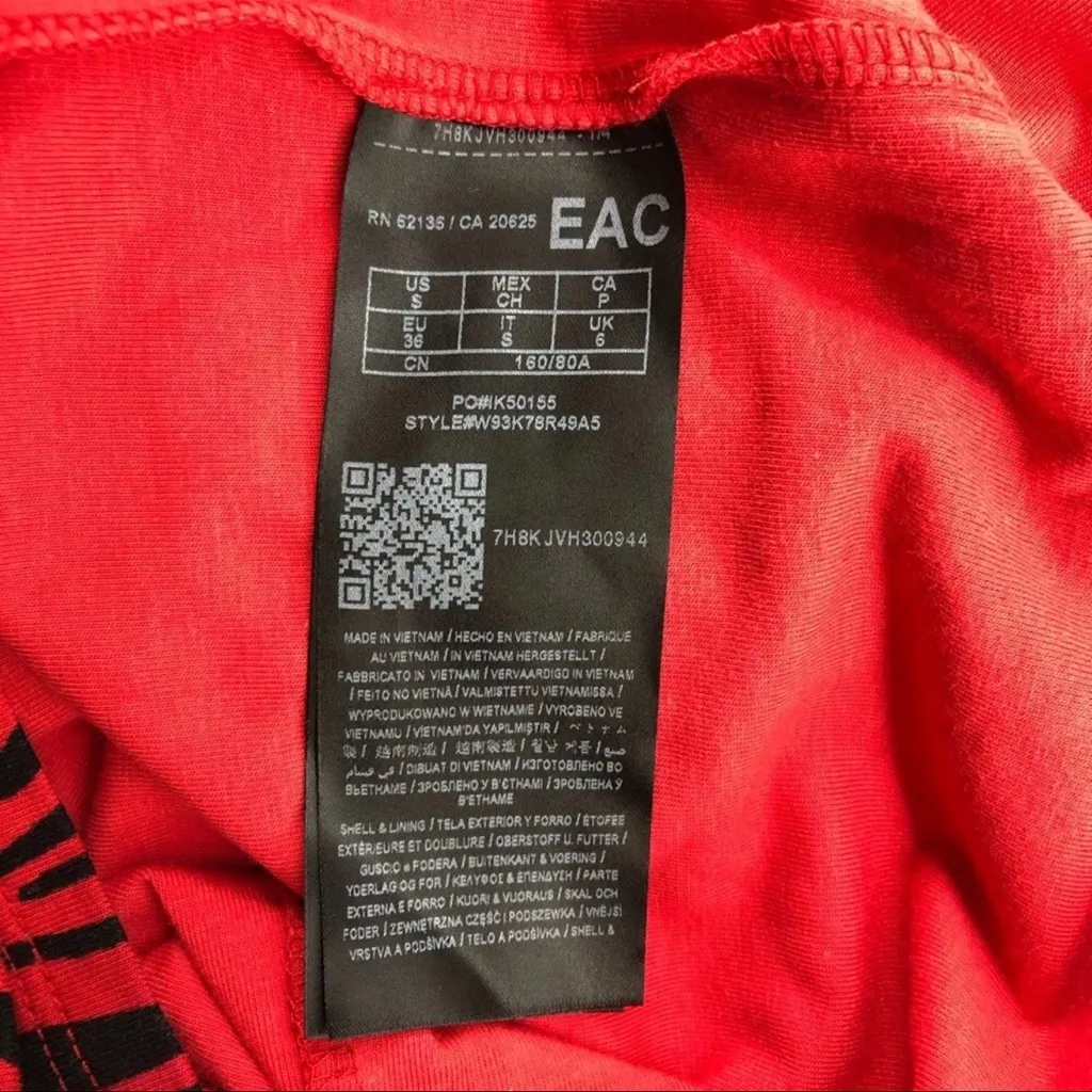 Guess Red & Black Kingdom Zebra Animal Print Stripe Shasti Dress Size Small S - Image 9