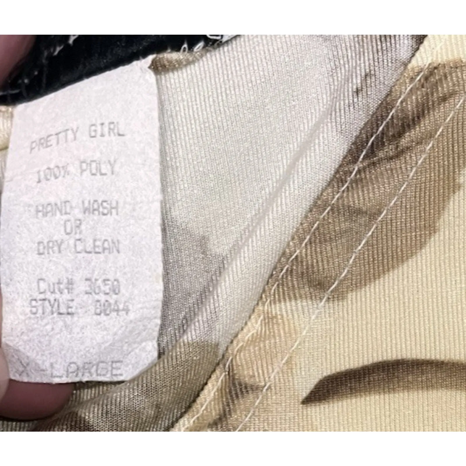 Pretty Girl Y2K Made in USA Crop Top Stretchy Polyester M 90s 2000s Clubwear Size M - Image 3