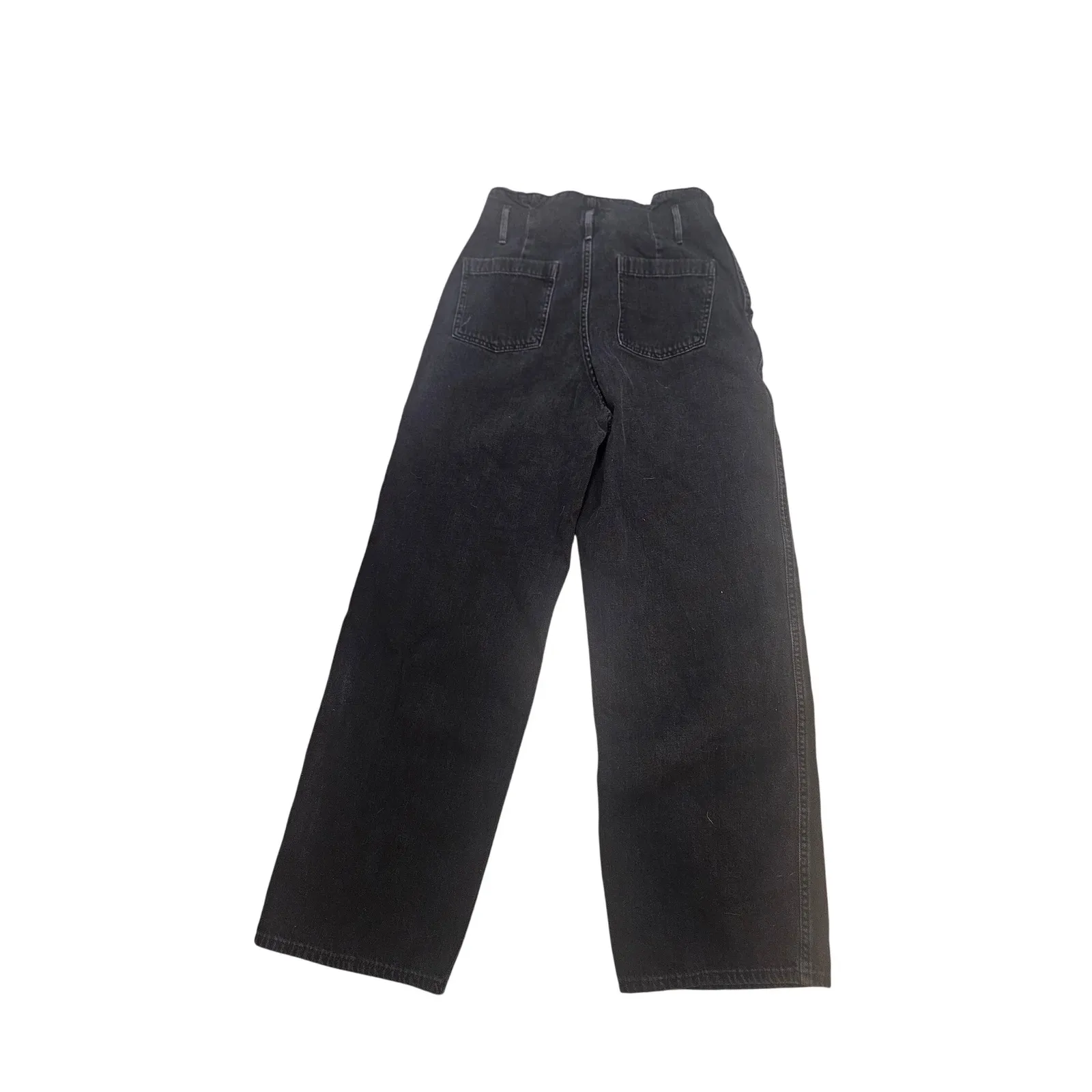 Wilfred Free‎ Jeans Black Denim Wide Leg High Waisted Size 6 - Image 3