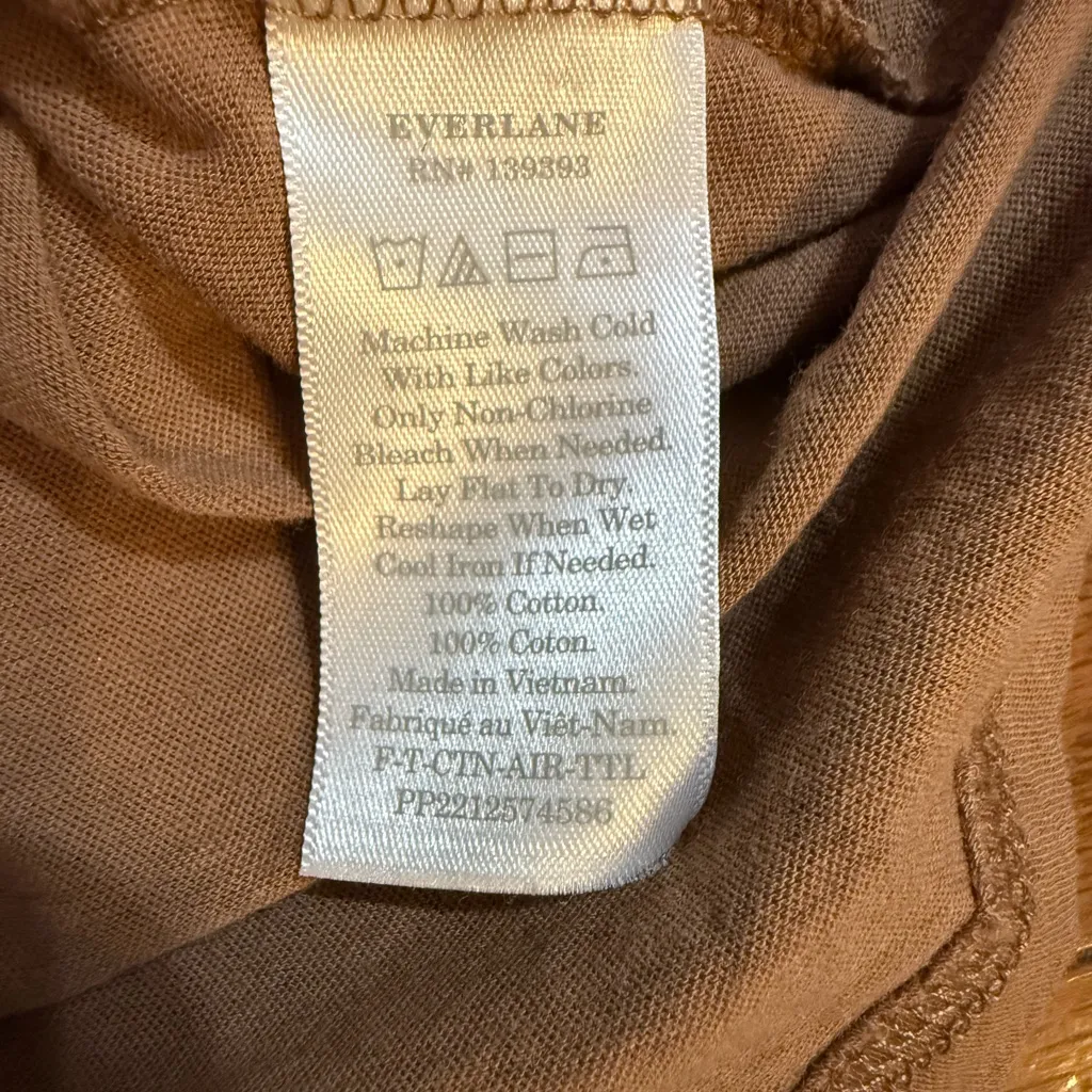 Everlane The Air Turtleneck Chocolate Brown Sz S minimalist chic soft girl era - Image 7