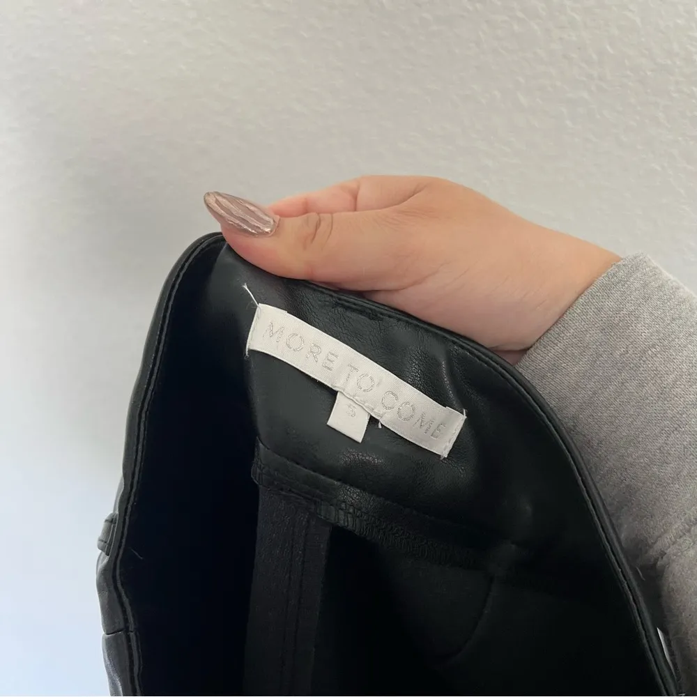 More to Come Revolve Alani Faux Leather Pants Black Small - Image 7