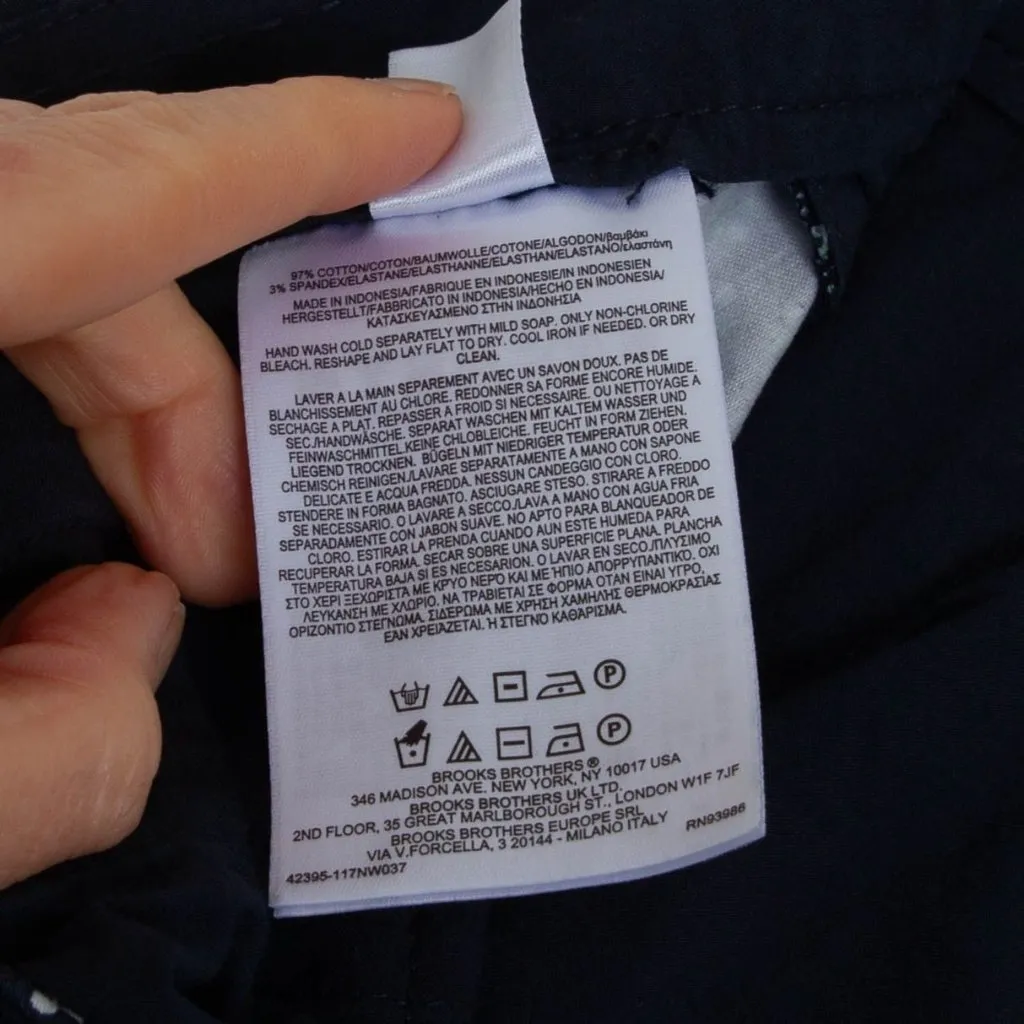 Brooks Brothers Womens Natalie Fit Ankle Pants Size‎ 12 Blue Career Office Work - Image 7