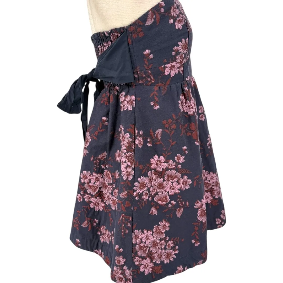 Free People Matilda Tie Back Strapless Babydoll Floral Mini Dress Size Small - Image 9