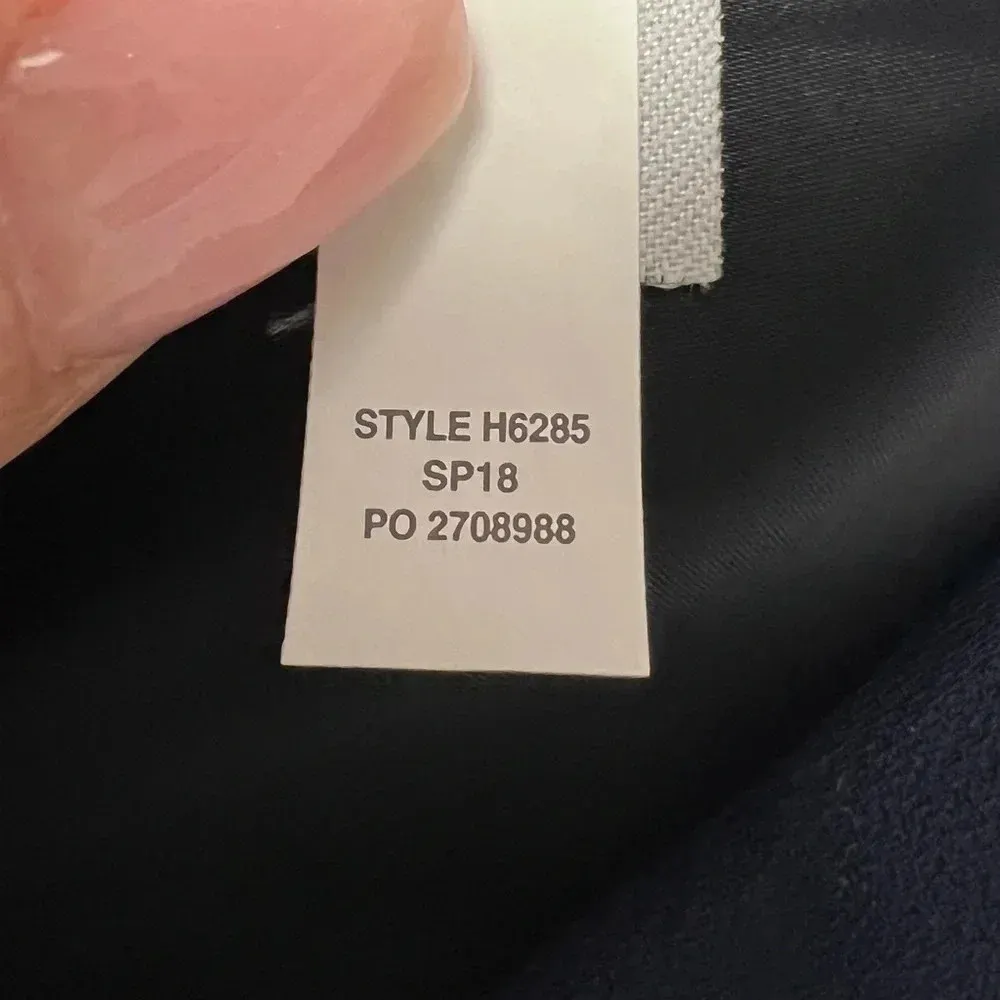 Lilly Pulitzer Blazer Collarless Staple Navy Blue Business Career Jacket Size 0 - Image 7