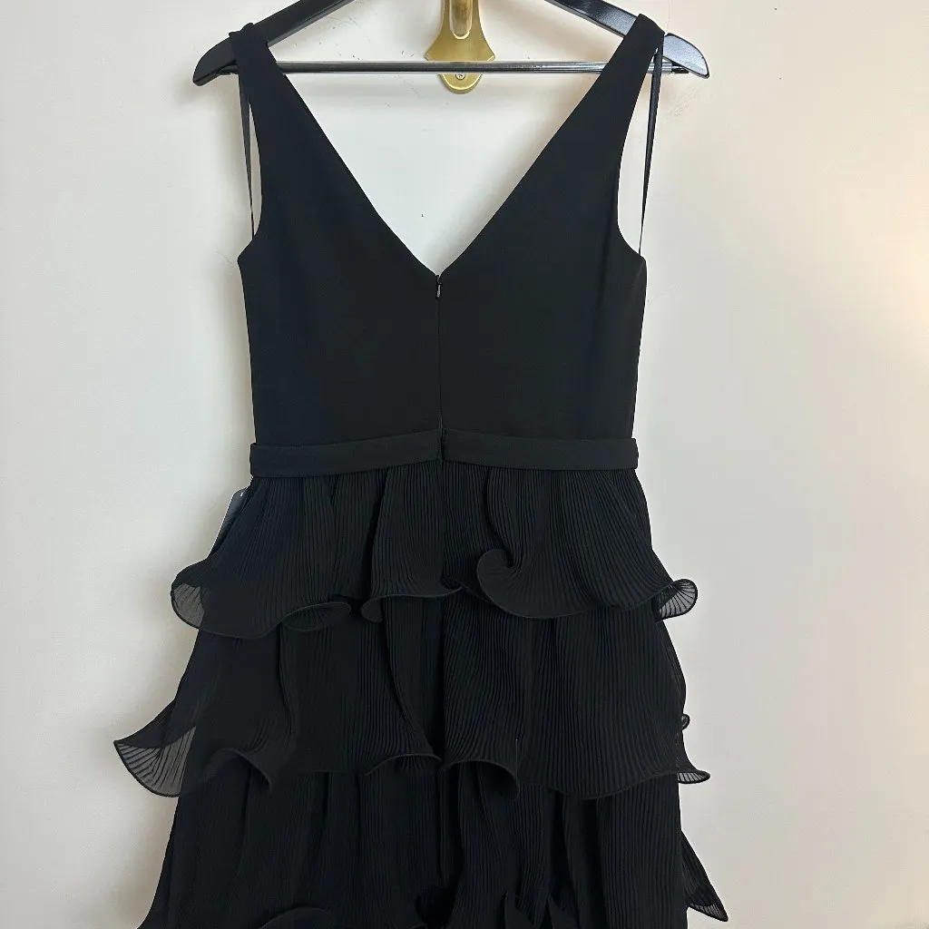 BETSY & ADAM Eleni Tiered Wire Ruffle Gown in Black Size US 6 NWT - Image 10