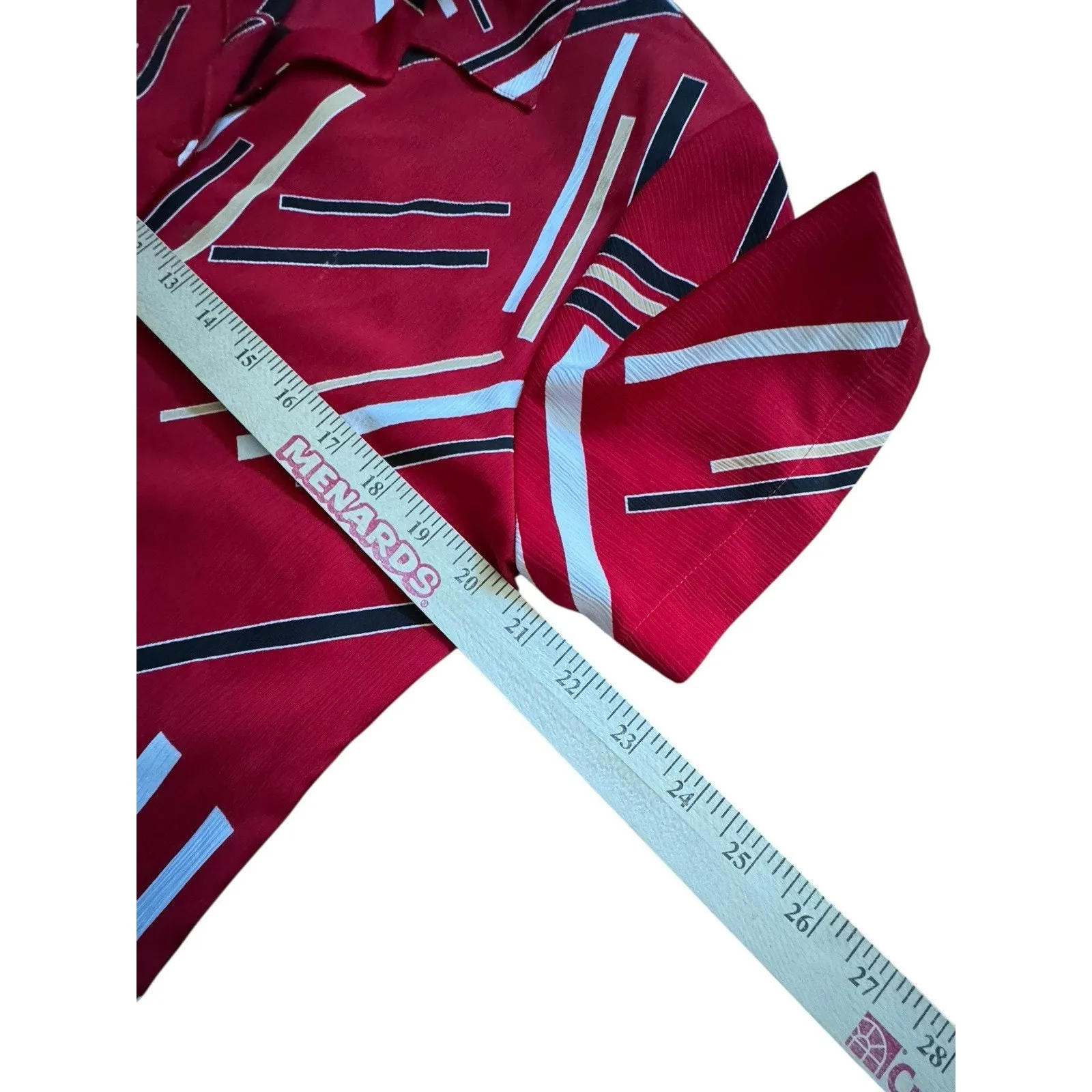 Notations Women’s Blouse Medium Button Up Geometric Print Career Retro Granny - Image 5