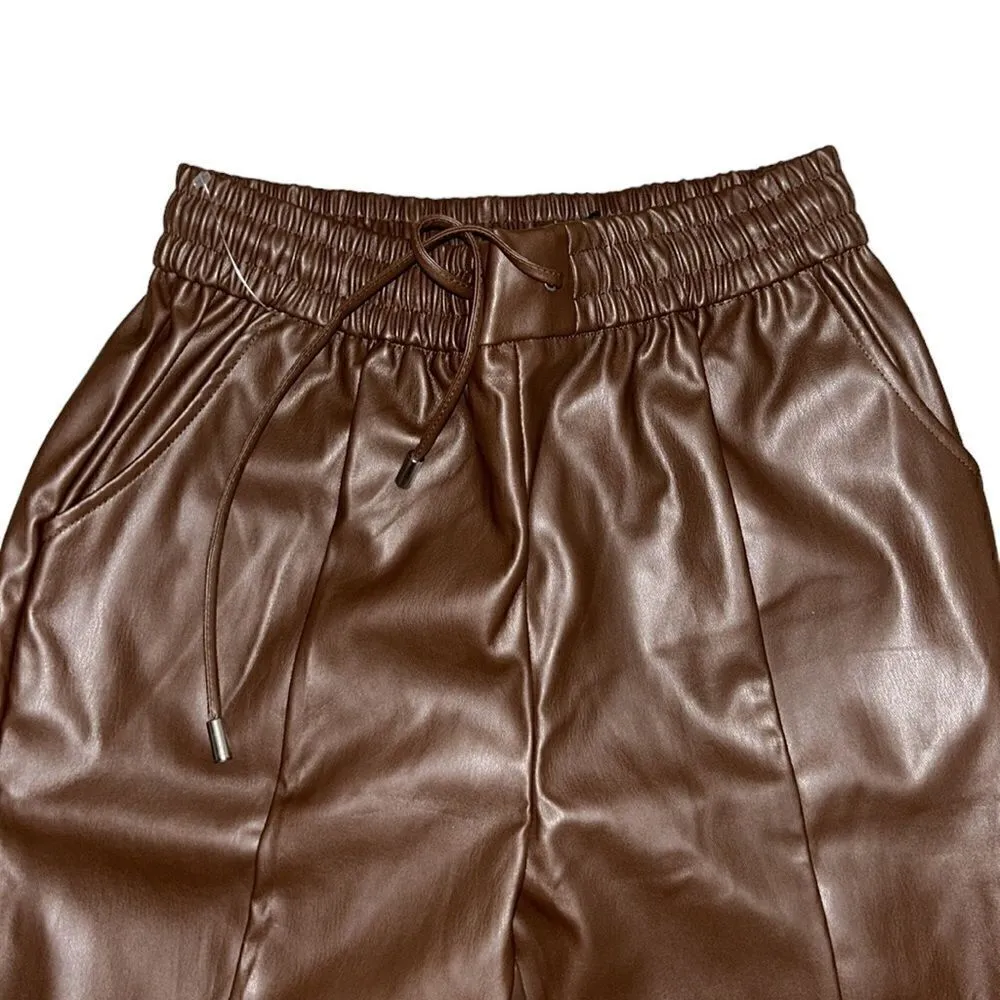 Love Tree Brown Faux Leather Pants(Size Medium) - Image 5