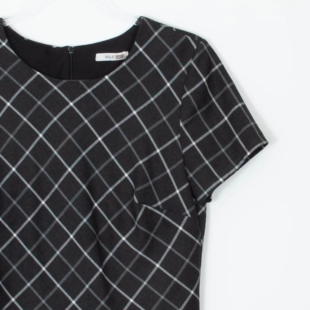 Anthropologie Bailey 44 Anaretta Asymmetrical Tiered‎ Plaid Top Womens Medium - Image 2