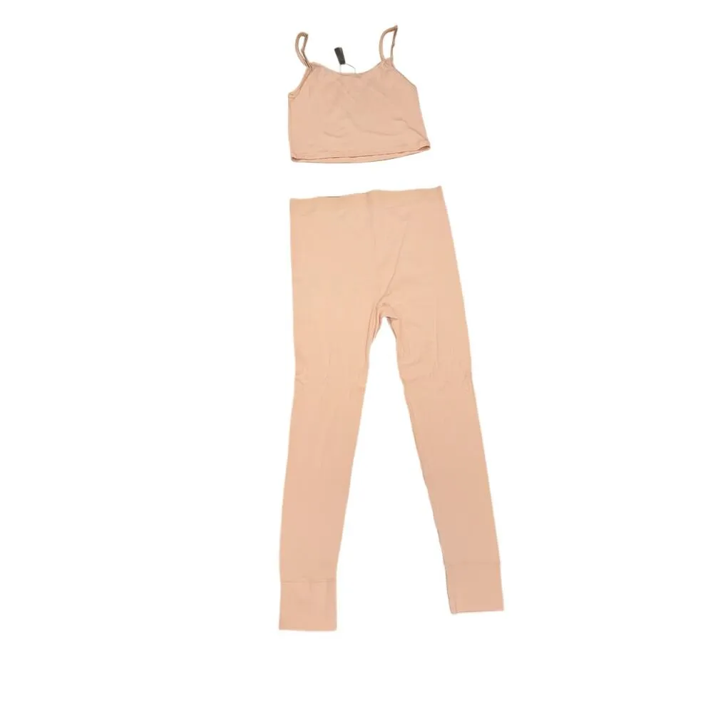 READ* Skims Sleep Set XL Tank Top & 2X leggings quartz pink logo pajama lounge - Image 3