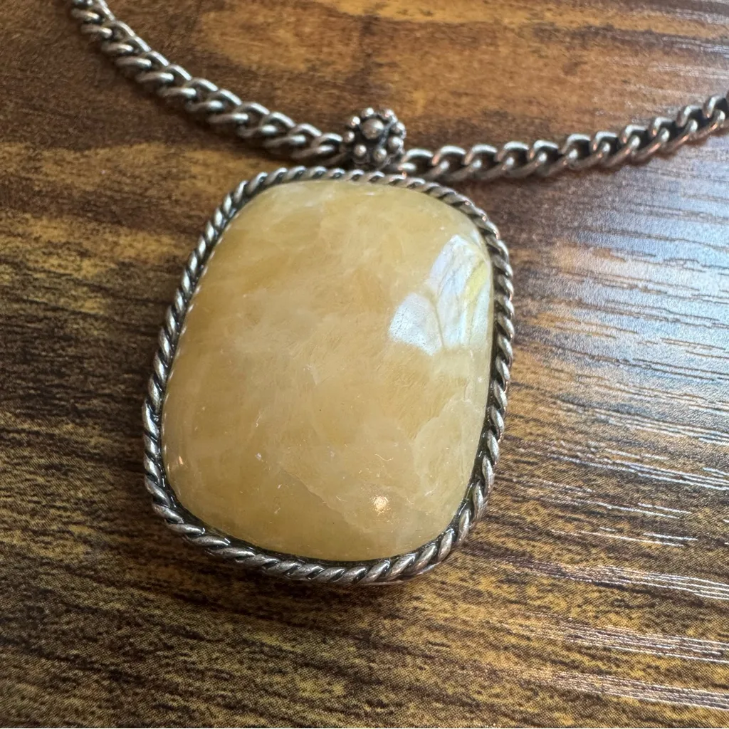 Lucky Brand Large Natural Stone Pendant Necklace - Image 2